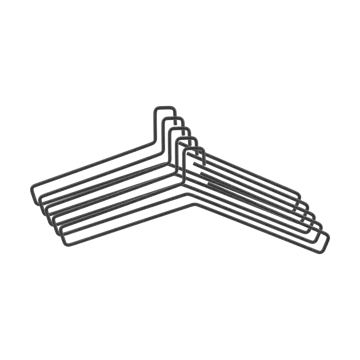 Cintre Edge - lot de 5 - Black - Scandi Living