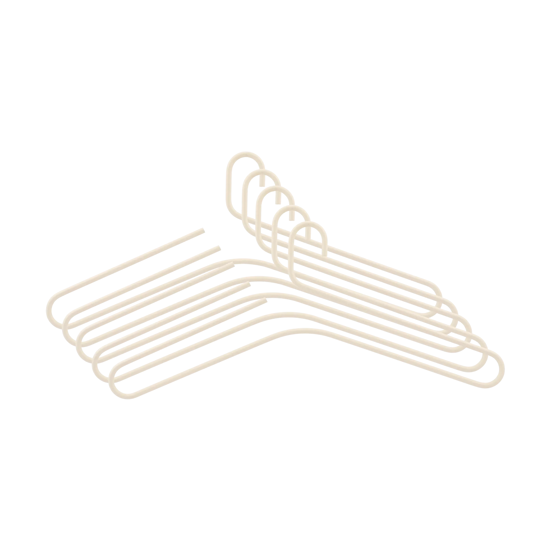 Cintre Smooth lot de 5, Beige Scandi Living