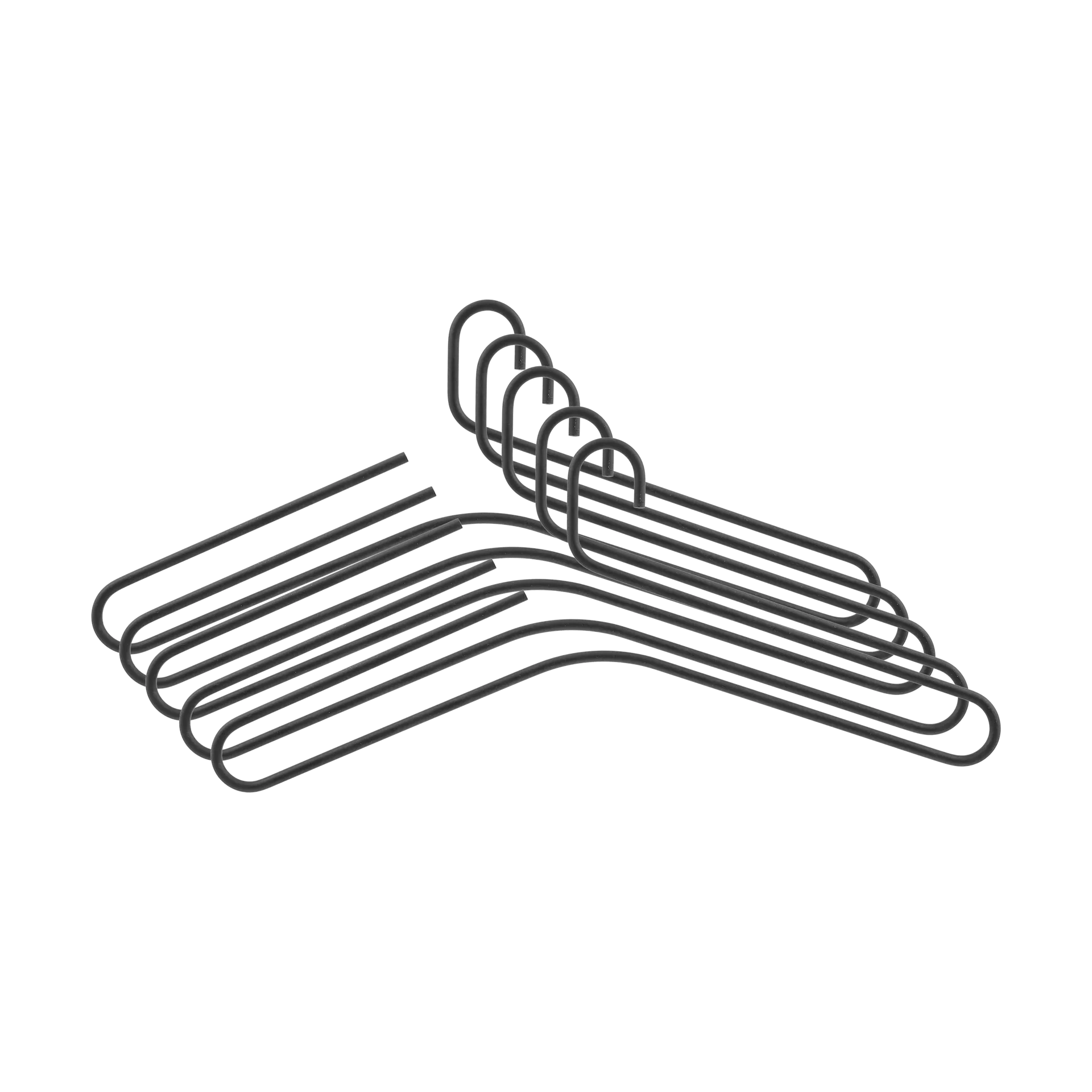 Cintre Smooth lot de 5, Black Scandi Living