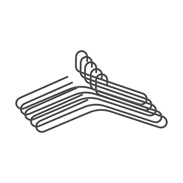 Cintre Smooth lot de 5 - Black - Scandi Living