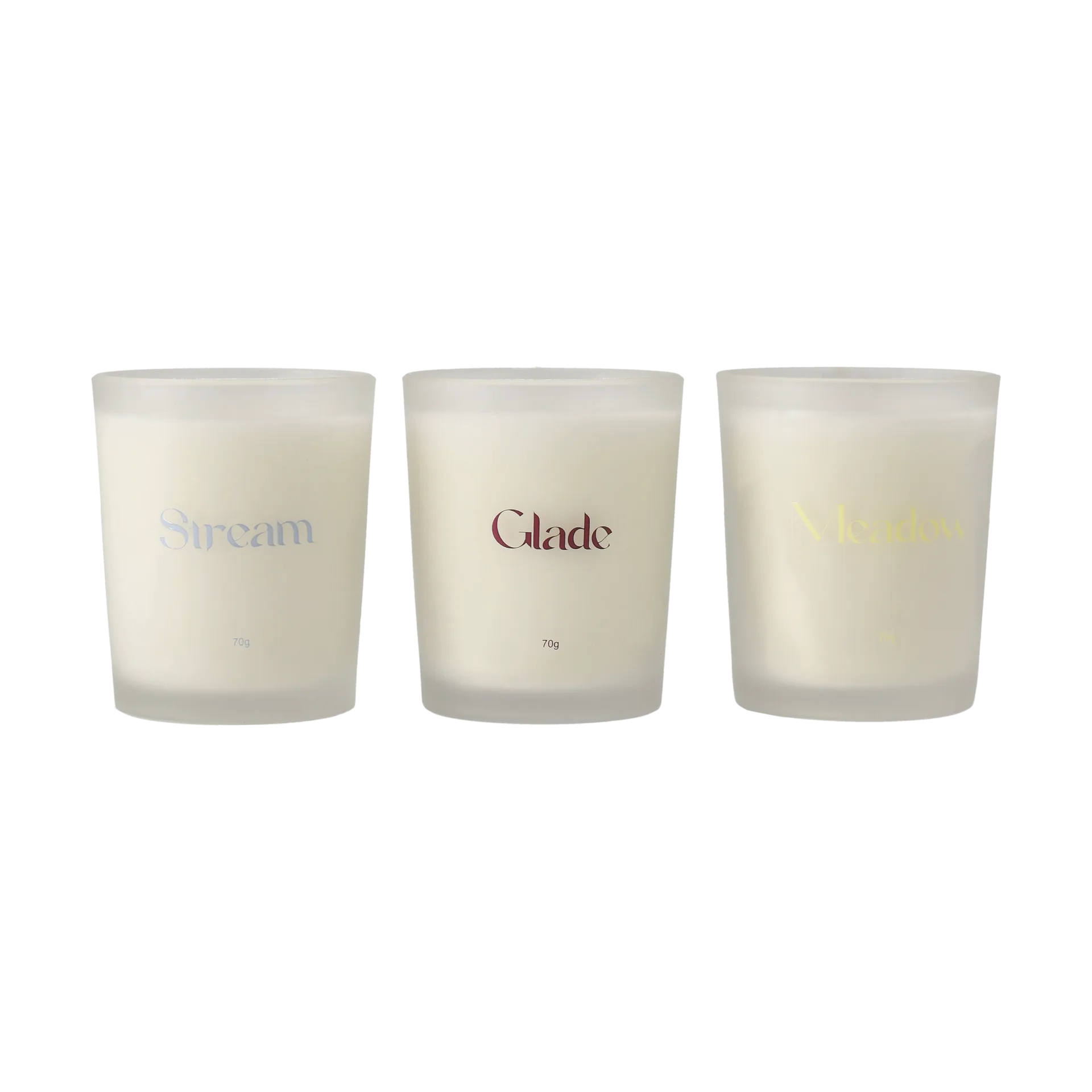Coffret cadeau Bougie parfumée 70g lot de 3, Stream/Glade/Meadow Scandi Living