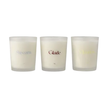 Coffret cadeau Bougie parfumée 70g lot de 3 - Stream/Glade/Meadow - Scandi Living