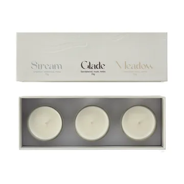 Coffret cadeau Bougie parfumée 70g lot de 3 - Stream/Glade/Meadow - Scandi Living