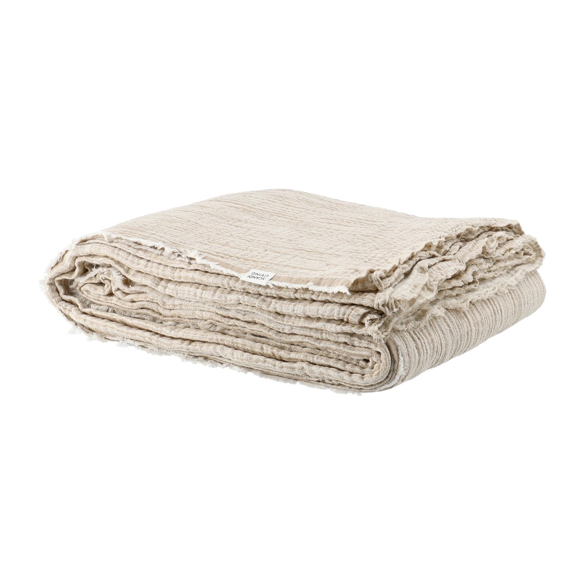 Scandi Living Couvre-lit Breeze 160x260cm Beige | Design Scandinave | Couvre-lits | Beige