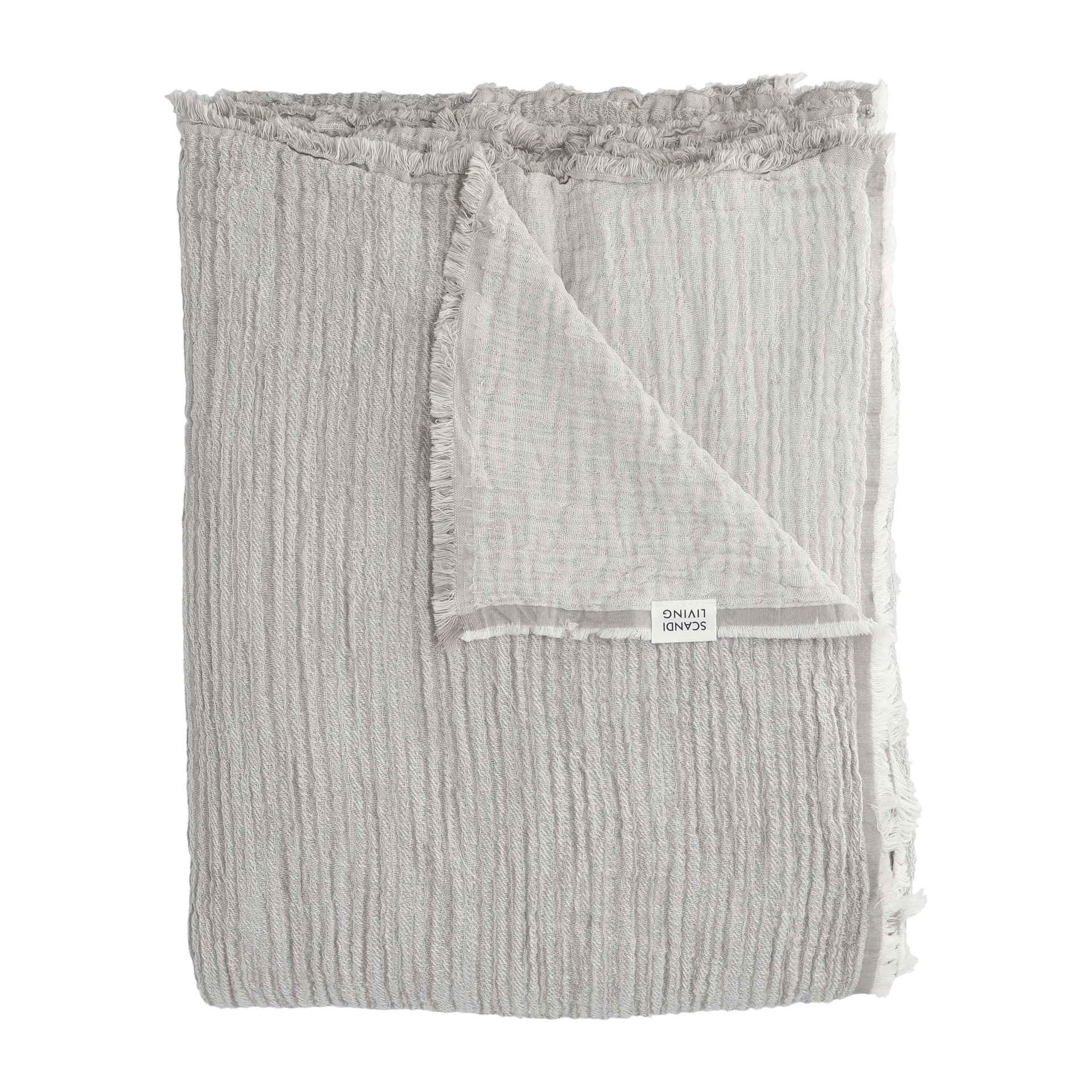Couvre-lit Breeze 260x260cm, Gris Scandi Living