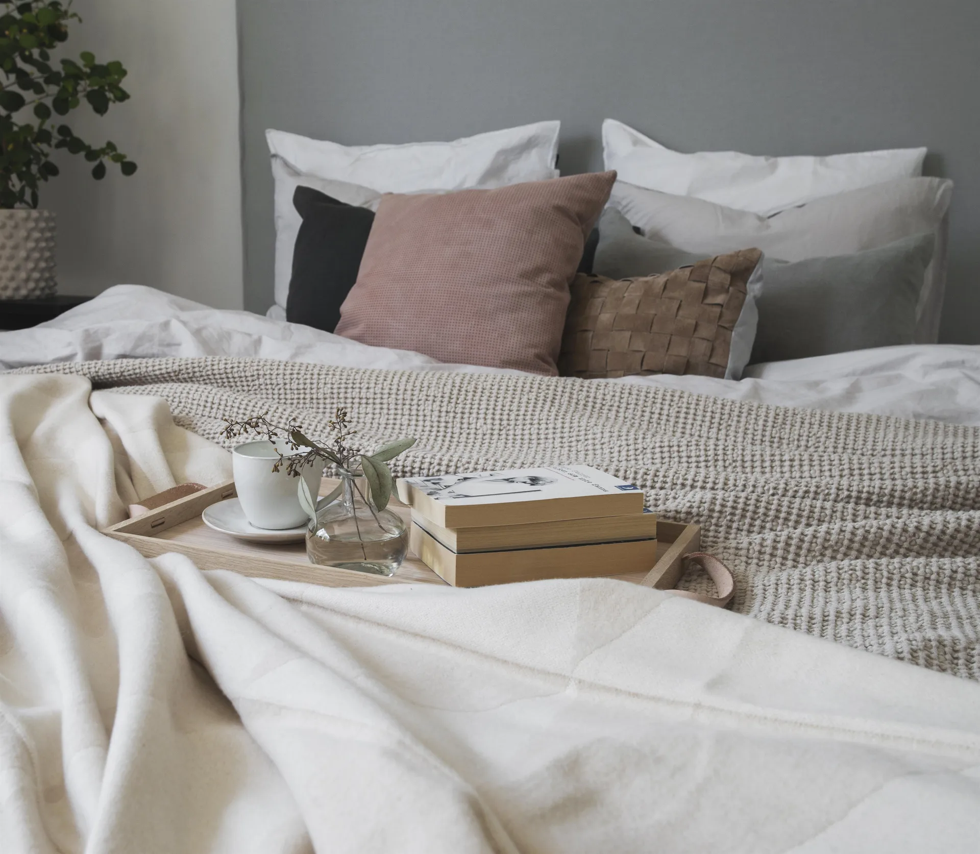 Couvre-lit Moss 160x260 cm, beige Scandi Living