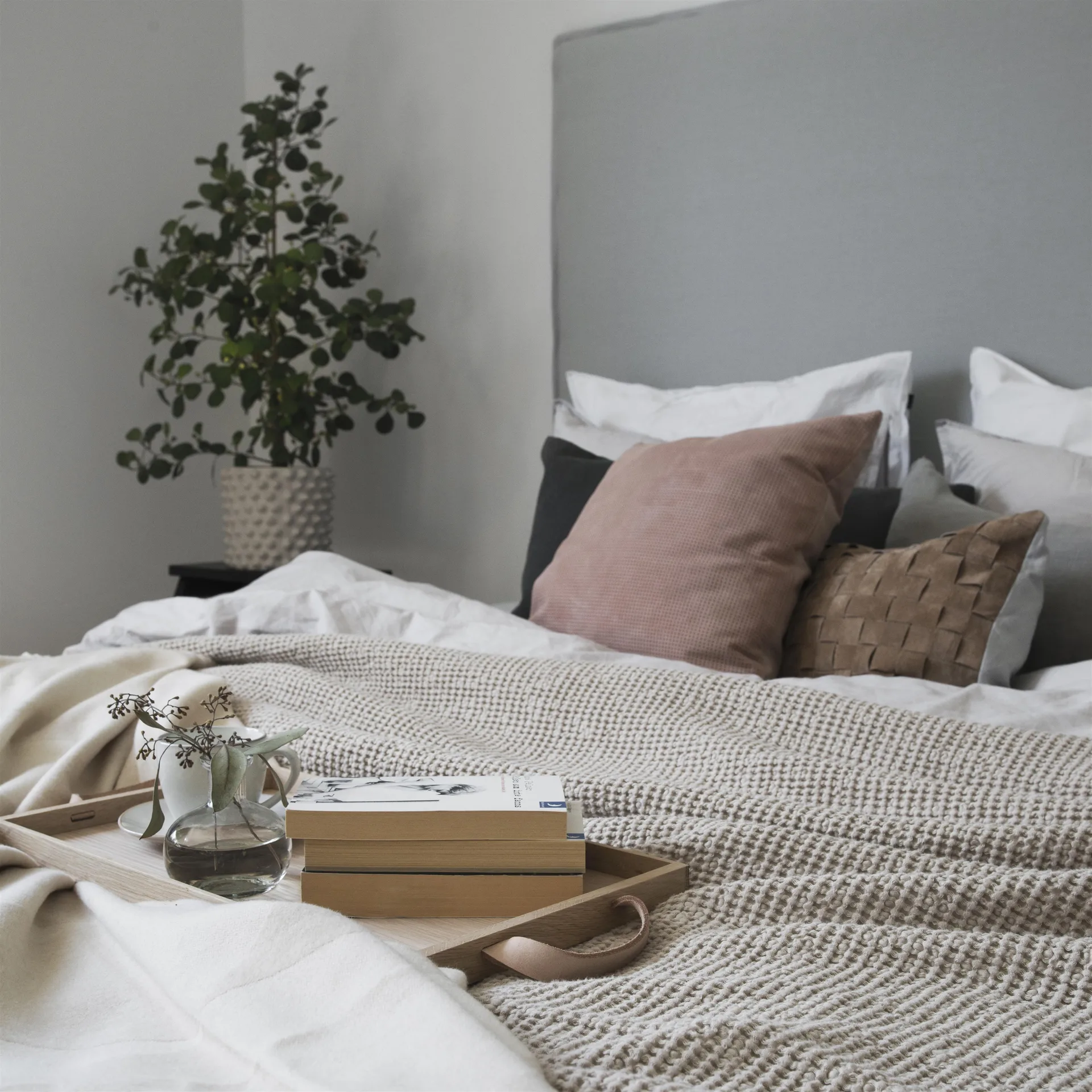 Couvre-lit Moss 160x260 cm, beige Scandi Living