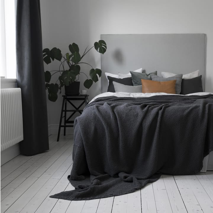 Couvre-lit Moss 160x260 cm - charcoal (gris) - Scandi Living
