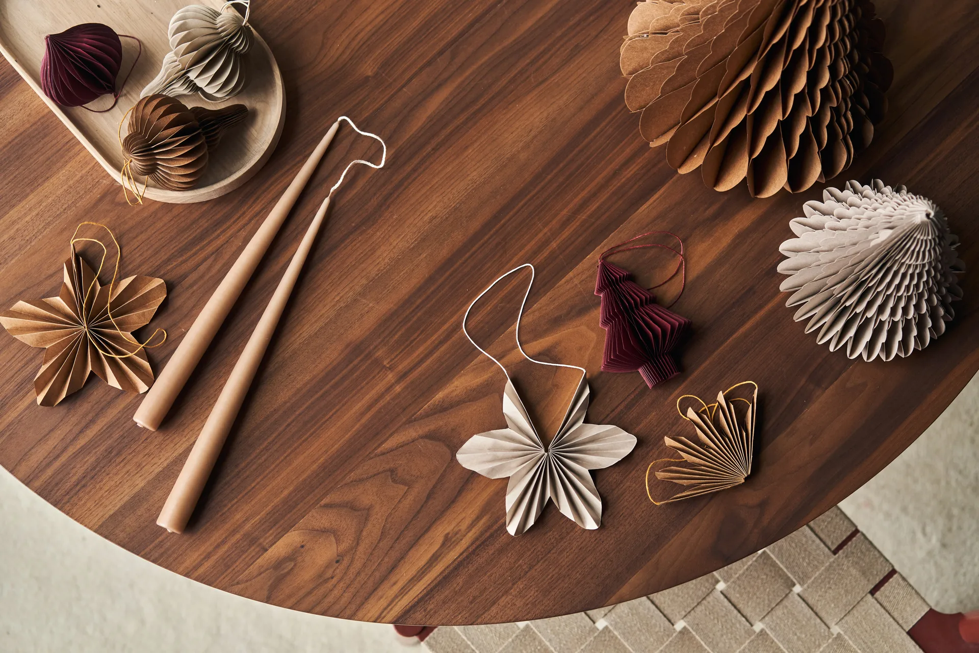 Décoration de Noël Trees lot de 2, Beige Scandi Living