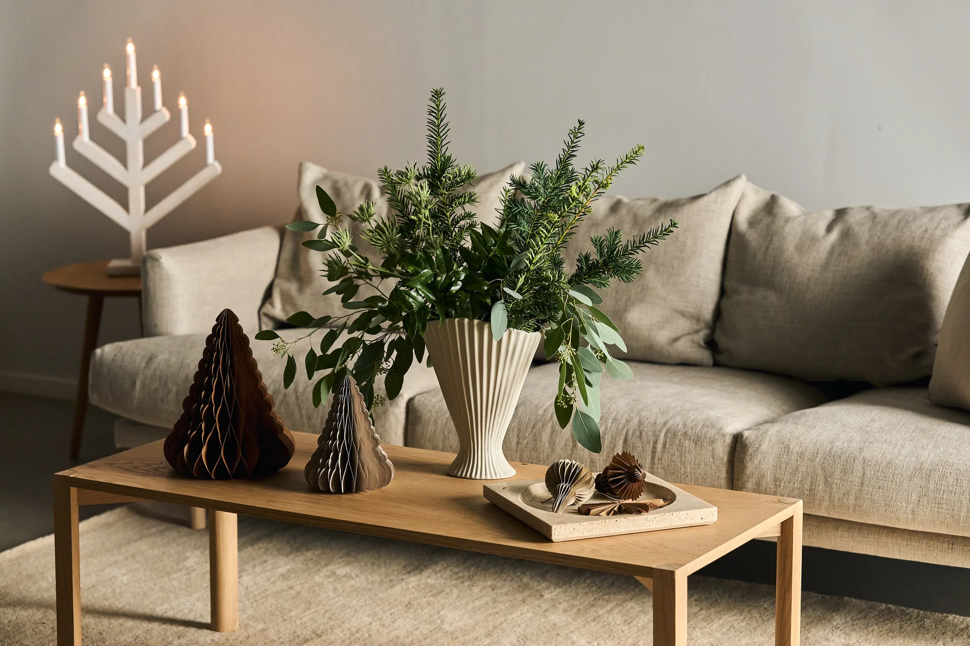 Décoration de Noël Trees lot de 2, Naturel Scandi Living