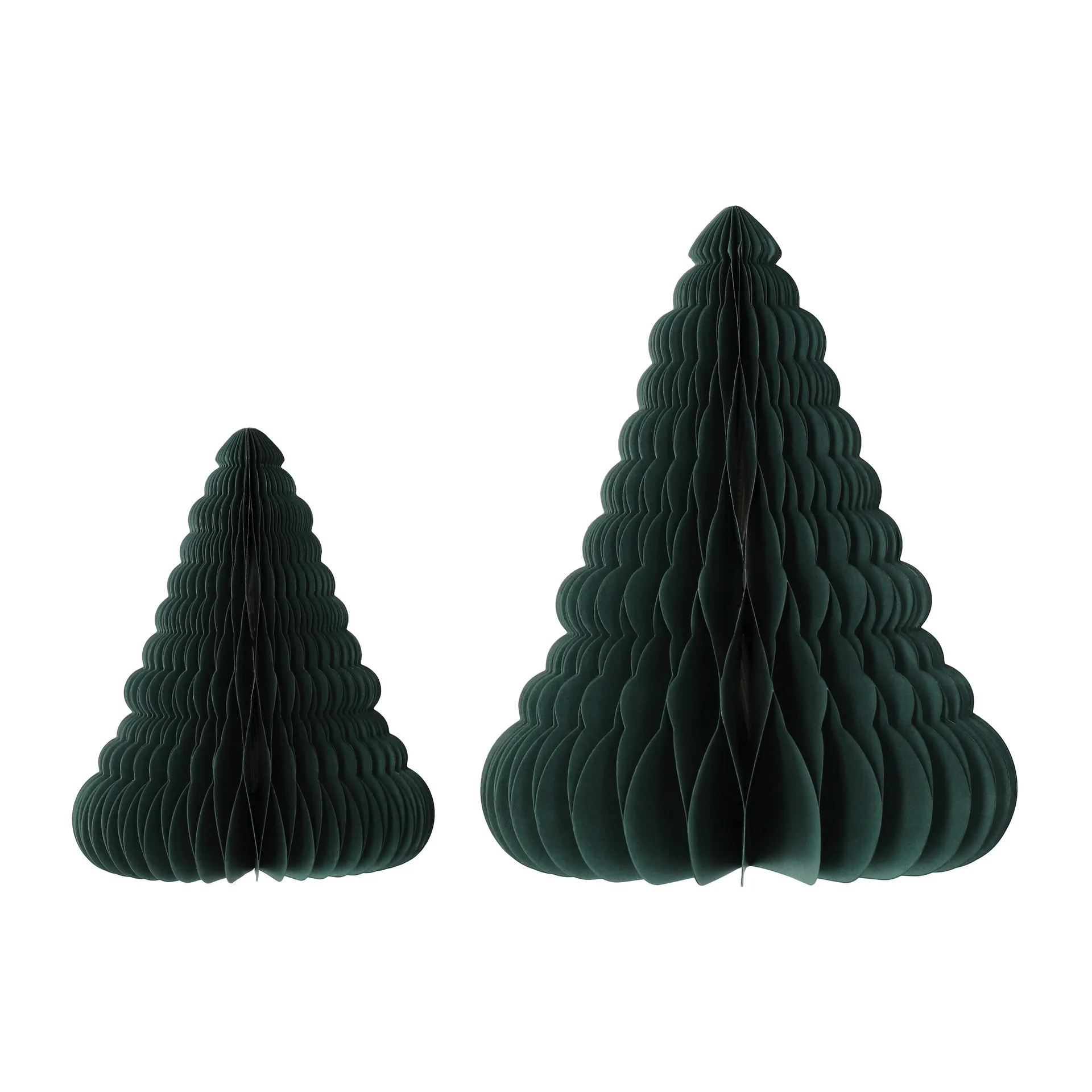 Décoration de Noël Trees lot de 2, Vert forêt Scandi Living