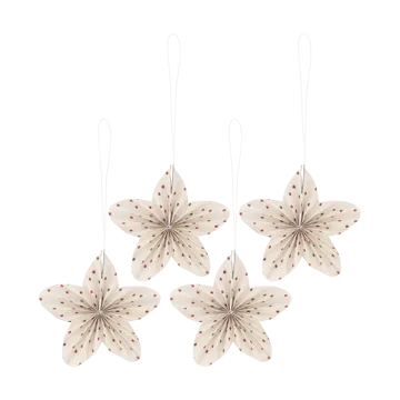 Décorations de sapin de Noël Twinkle, pack de 4. - Rouge à pois - Scandi Living