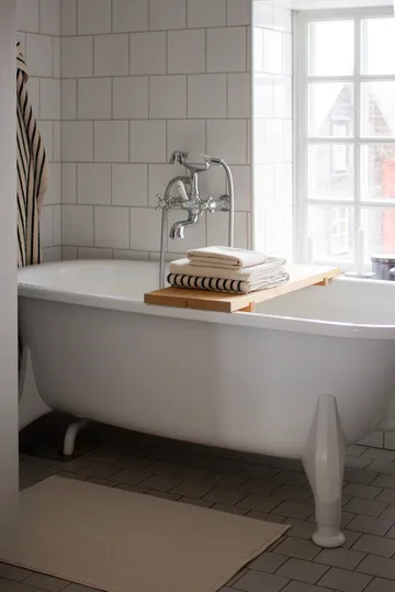 Drap de bain Drift 100x150 cm - Blanc-noir - Scandi Living