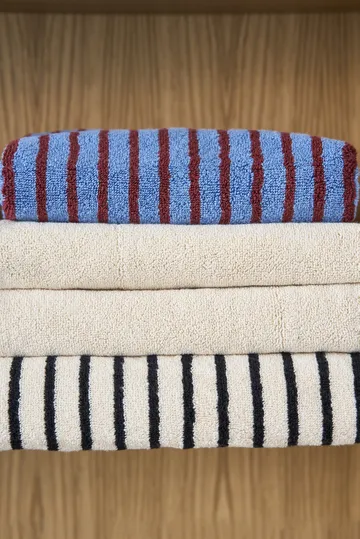 Drap de bain Drift 100x150 cm - Blanc-noir - Scandi Living