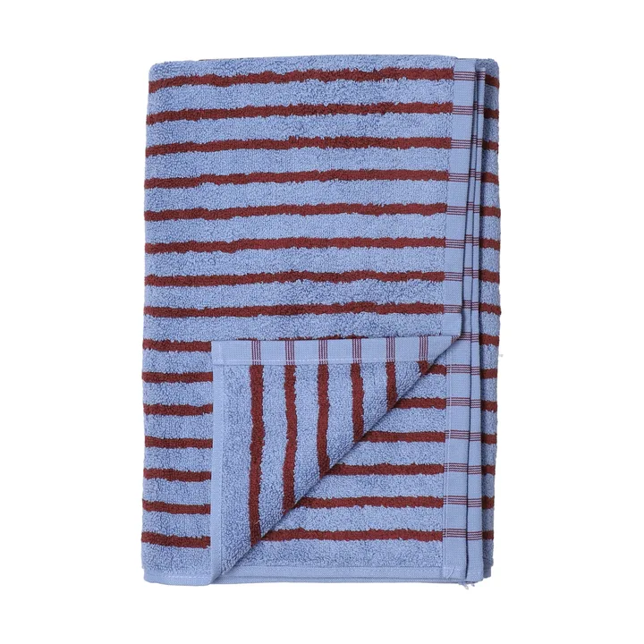 Drap de bain Drift 100x150 cm - Bleu-rouge - Scandi Living