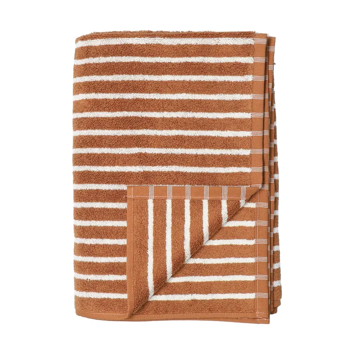 Drap de bain Drift 100x150 cm - Brun-blanc - Scandi Living