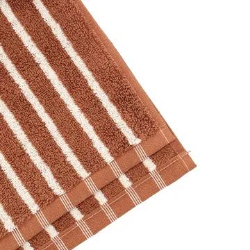 Drap de bain Drift 100x150 cm - Brun-blanc - Scandi Living