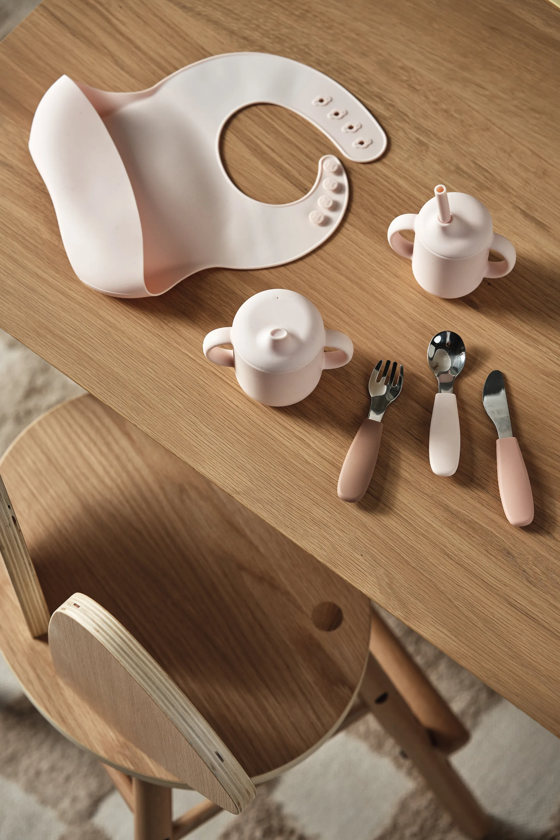 Ensemble de couverts en silicone Dine 3 pièces, Fard à joues Scandi Living