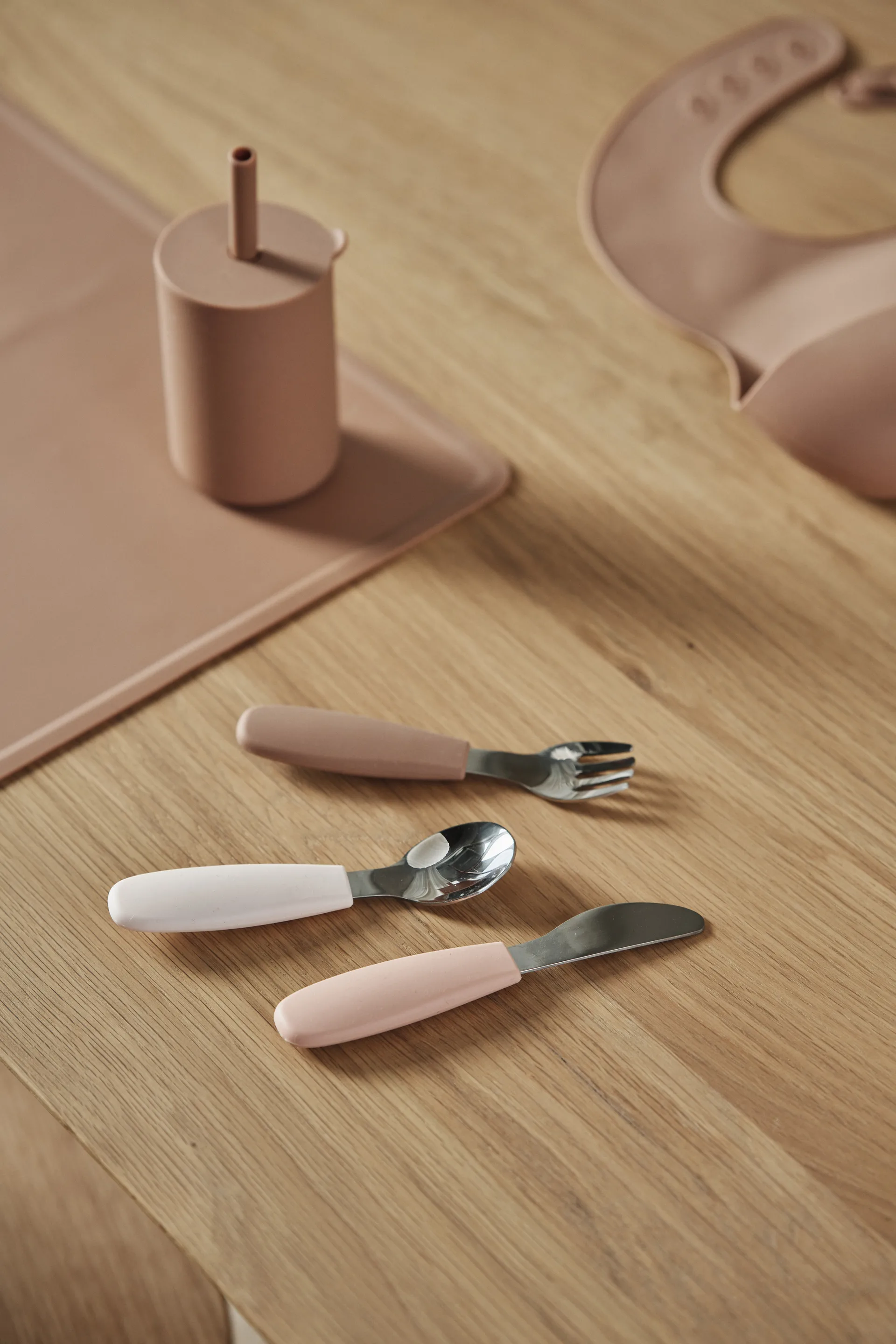 Ensemble de couverts en silicone Dine 3 pièces, Fard à joues Scandi Living