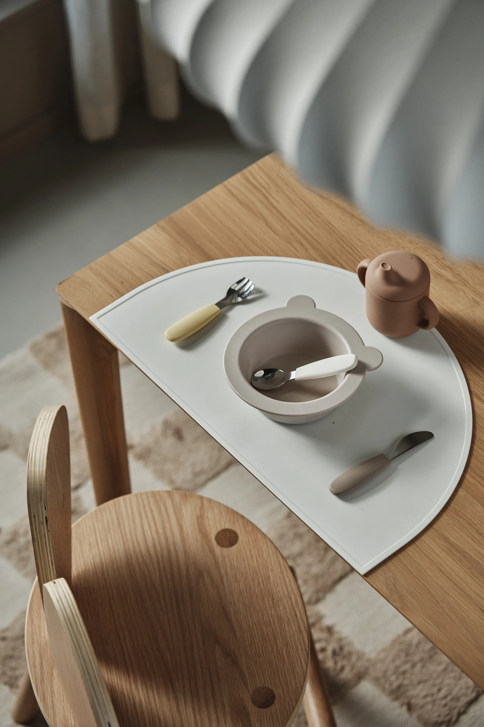 Ensemble de couverts en silicone Dine 3 pièces, Taupe Scandi Living