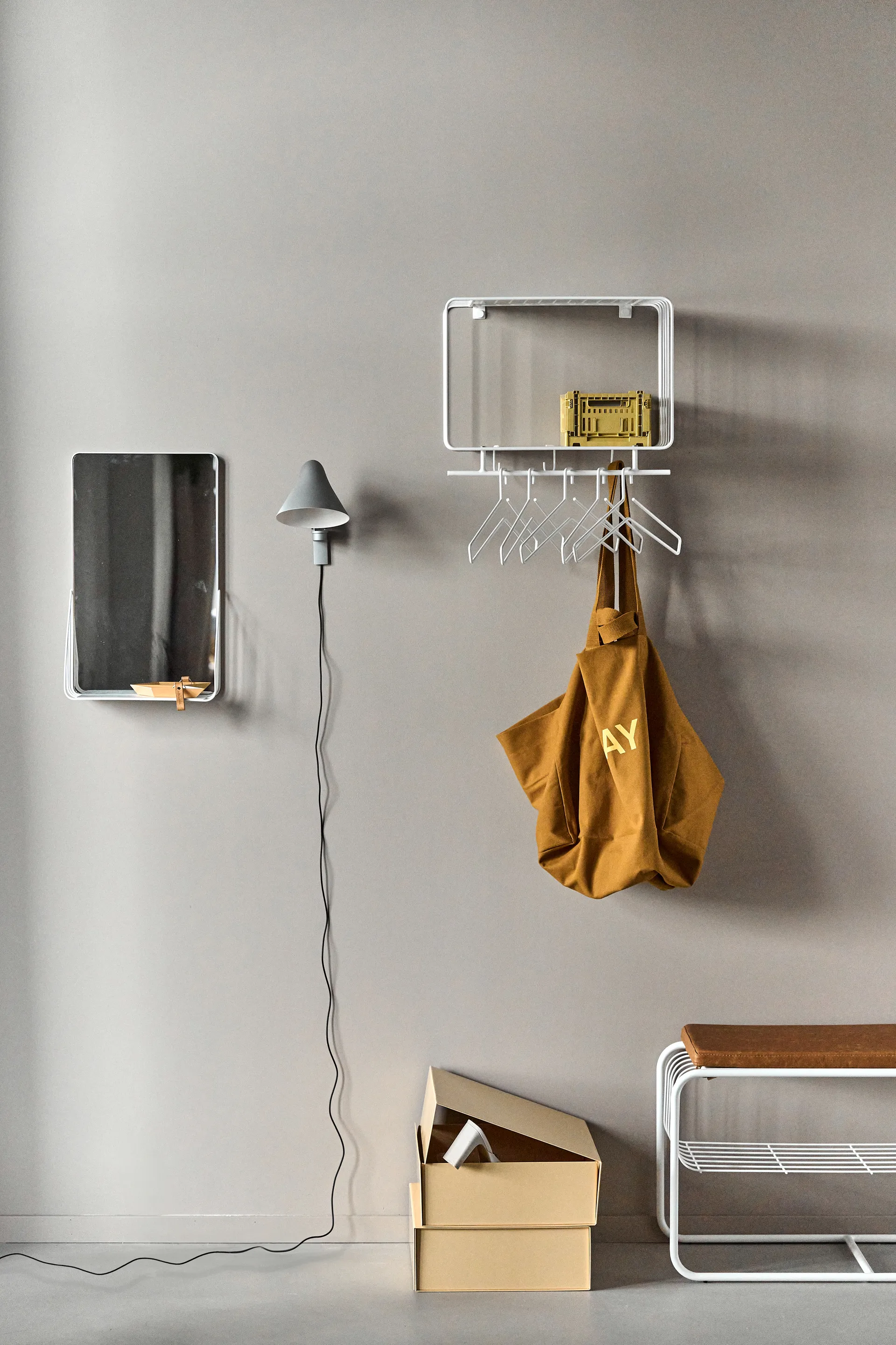 Étagère à chapeaux Nod 45 cm, White Scandi Living