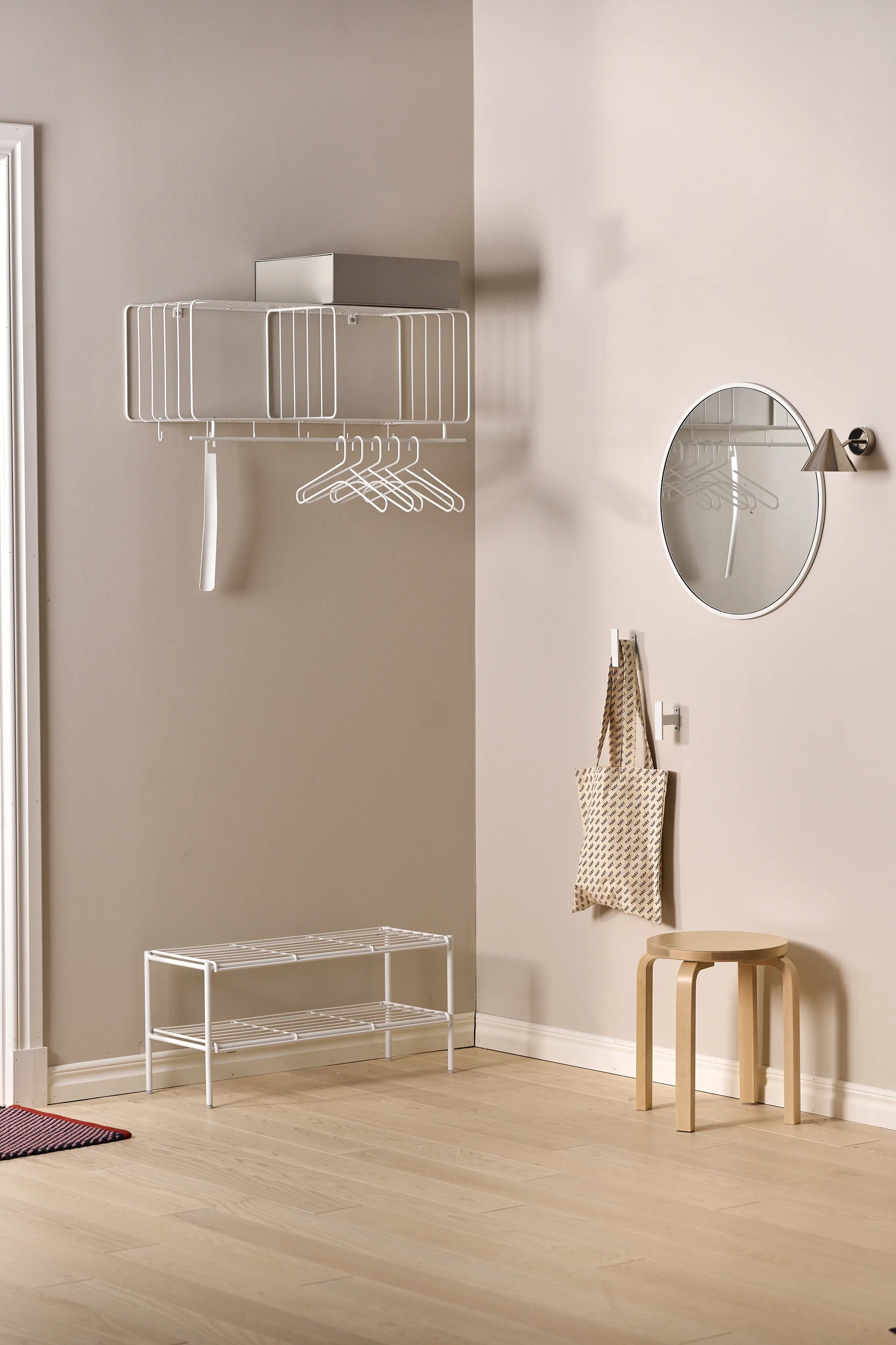 Étagère à chapeaux Nod 90 cm, White Scandi Living