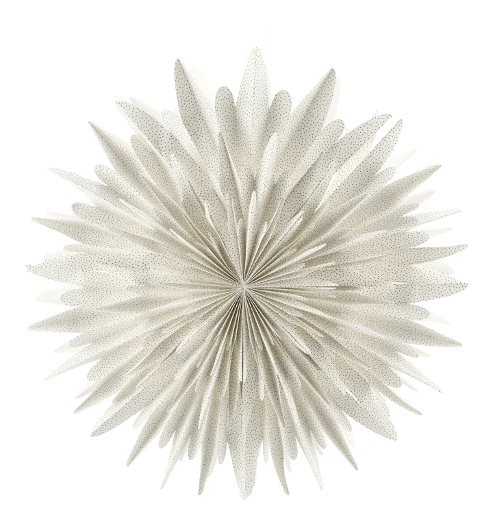 Étoile de l'avent blanche à pois Luna - 60 cm - Scandi Living