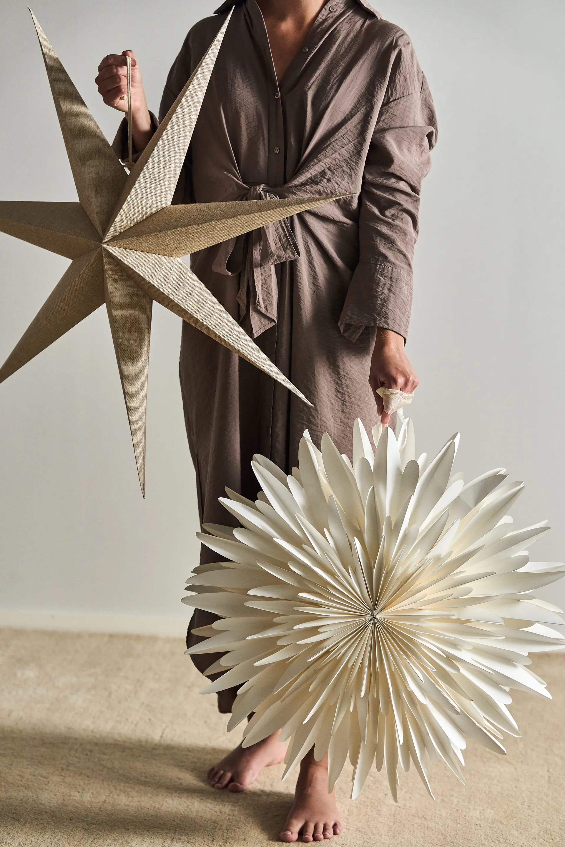 Étoile de l'avent blanche Luna, 60 cm Scandi Living