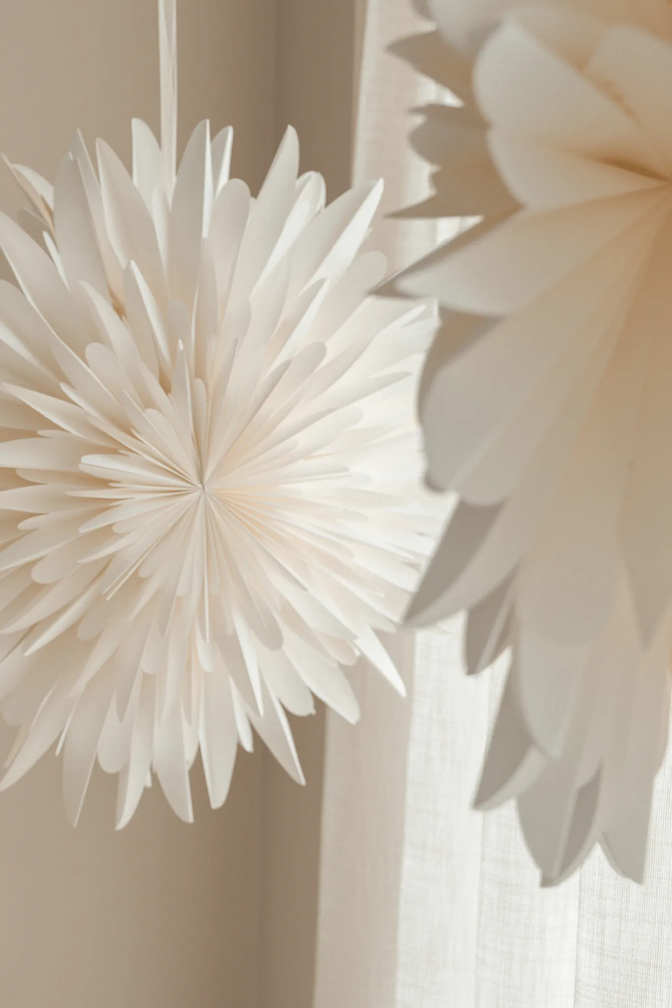 Étoile de l'avent blanche Luna, 60 cm Scandi Living