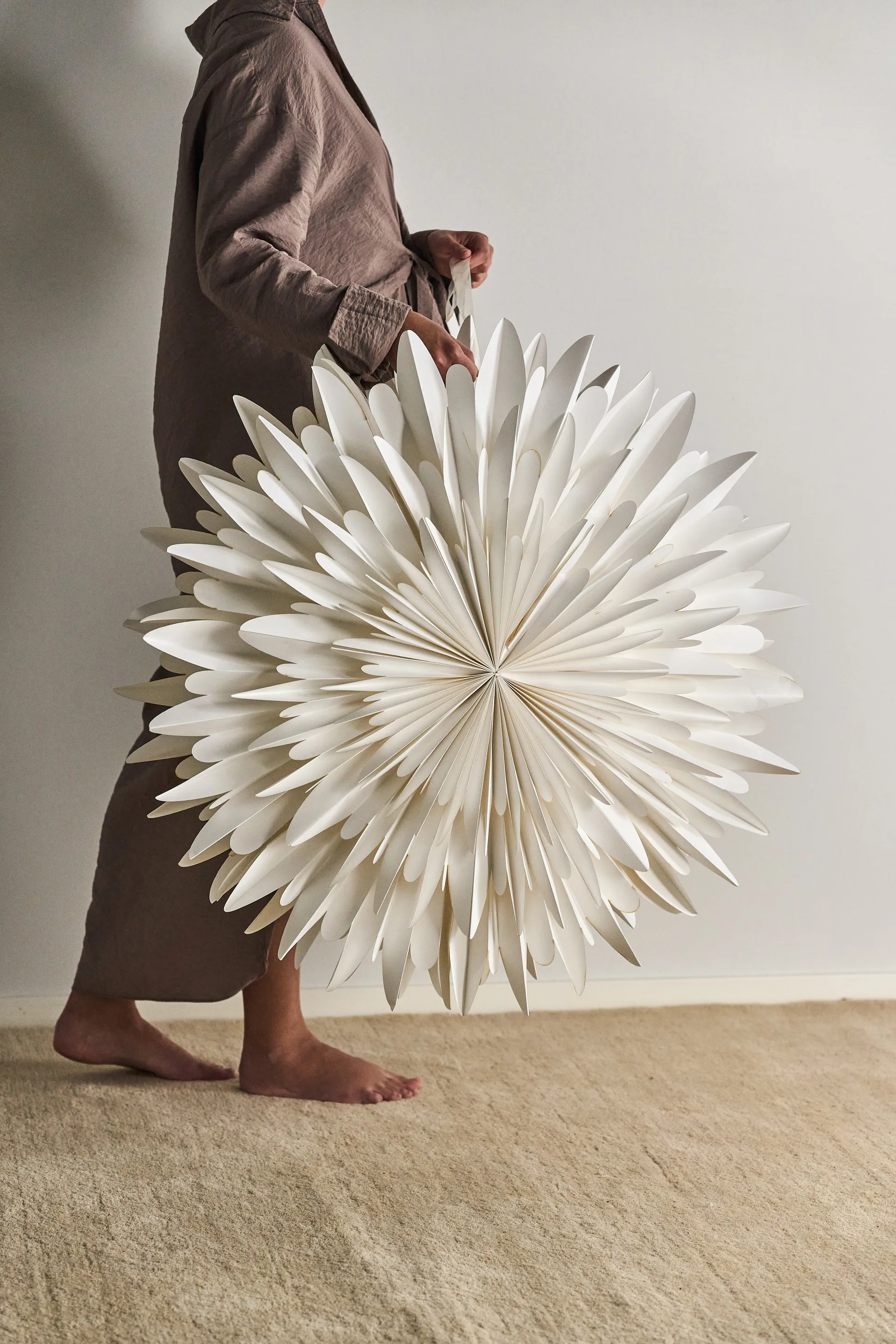 Étoile de l'avent blanche Luna, 80 cm Scandi Living