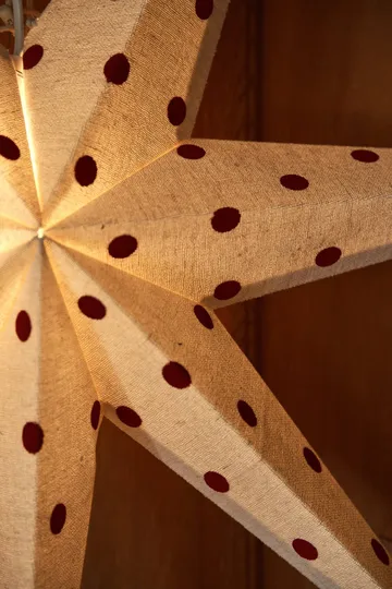 Étoile de l'avent blanche-points rouges Bare - 80 cm - Scandi Living