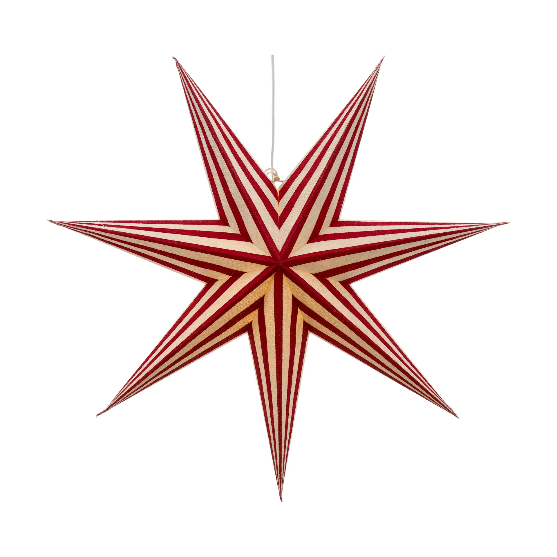Étoile de l'avent blanche-rouge rayé Bare, 60 cm Scandi Living