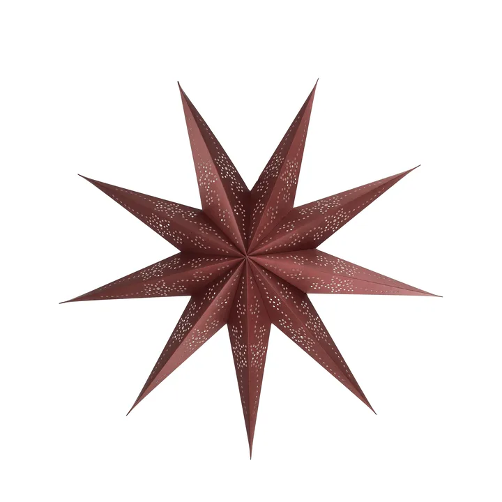 Étoile de l’Avent Folk - Burgundy, Ø60 cm - Scandi Living