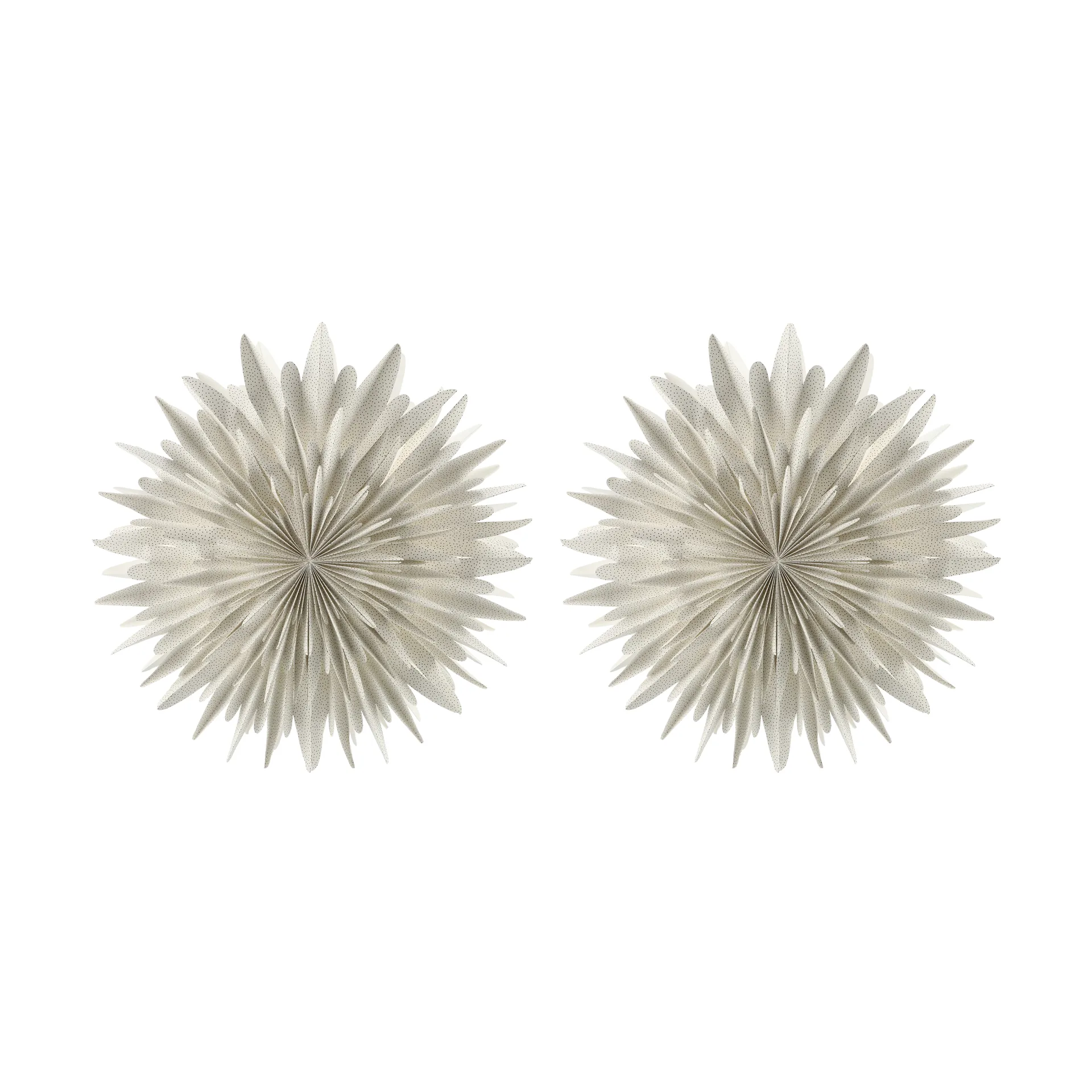 Étoile de l'Avent Luna Ø80 cm lot de 2 - Blanc avec des pois,  Scandi Living