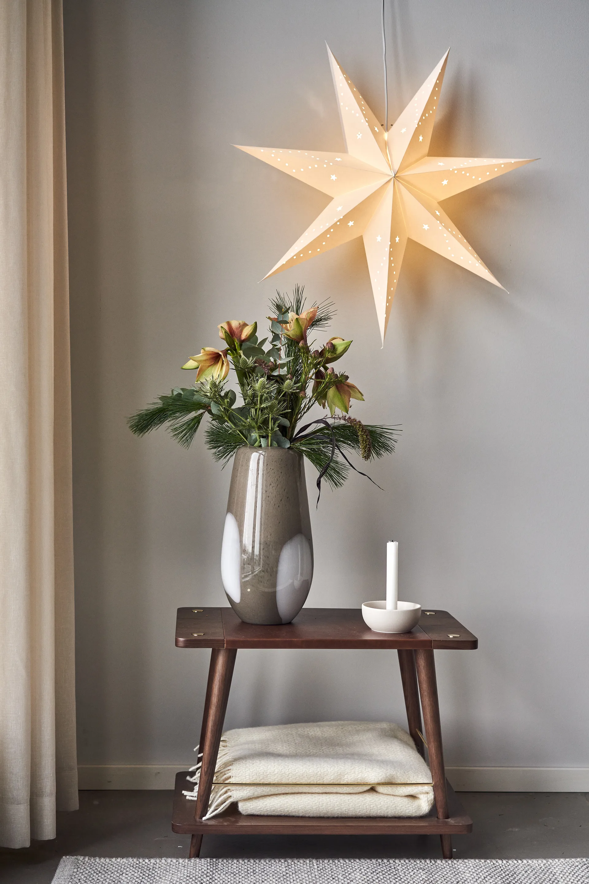 Étoile de Noël Eve 75 cm, Blanc Scandi Living
