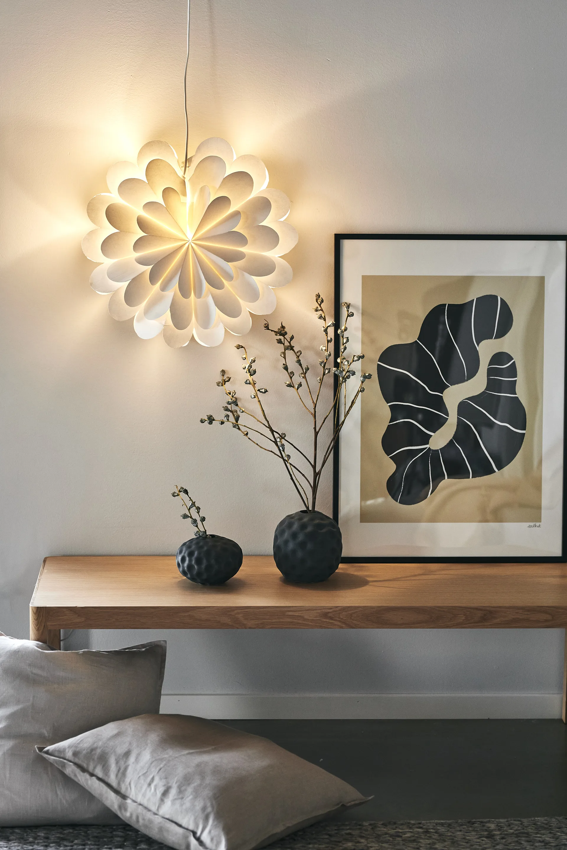 Étoile de Noël Lucia 45 cm, Blanc Scandi Living