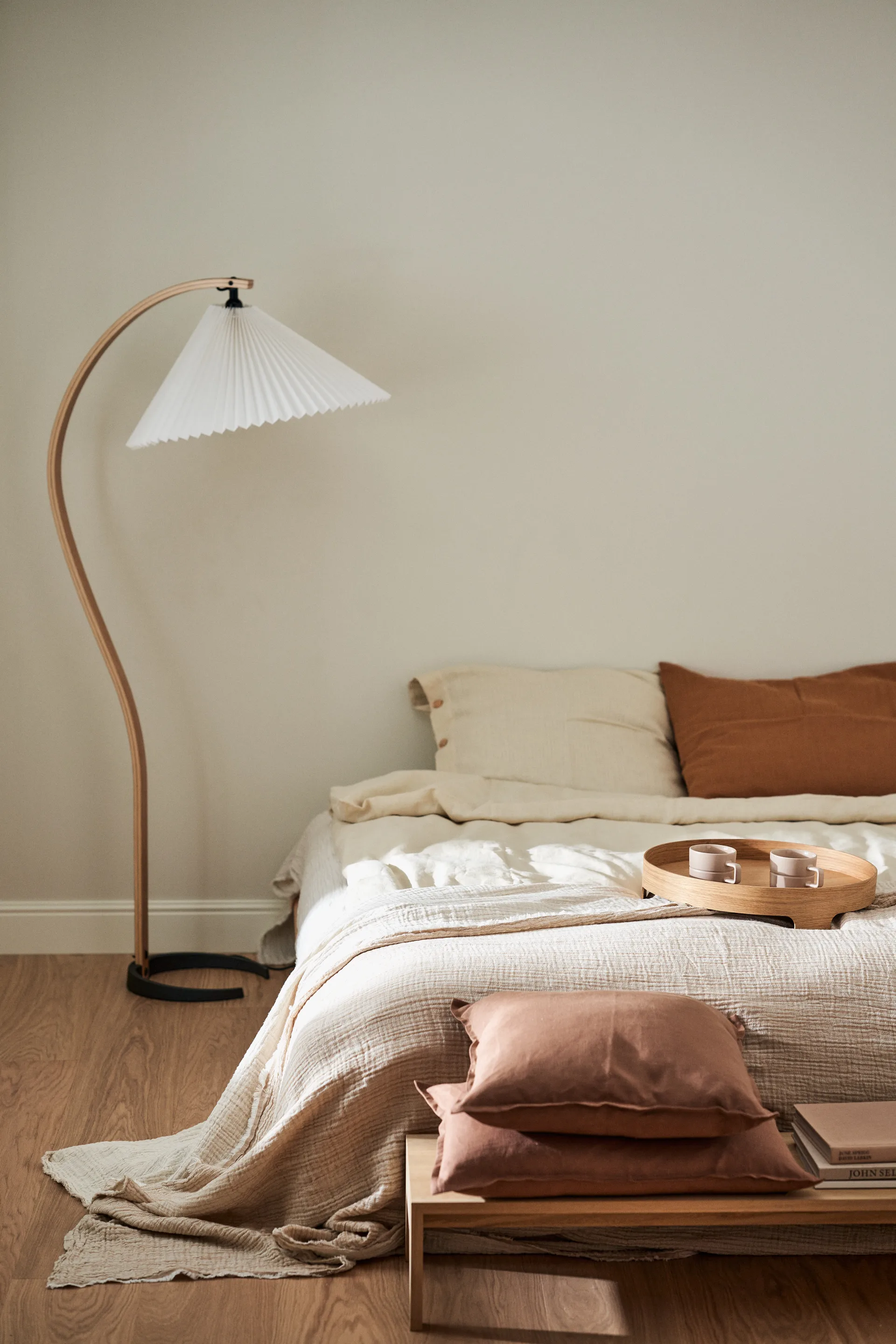 Housse de coussin en lin Calm 50x50 cm, Almond Brown Scandi Living