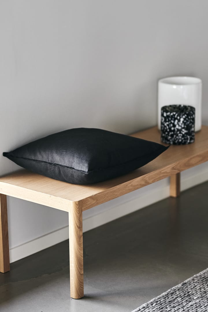 Housse de coussin en lin Calm 50x50 cm, Carbon Scandi Living