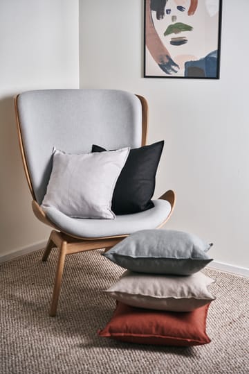 Housse de coussin en lin Calm 50x50 cm - Carbon - Scandi Living