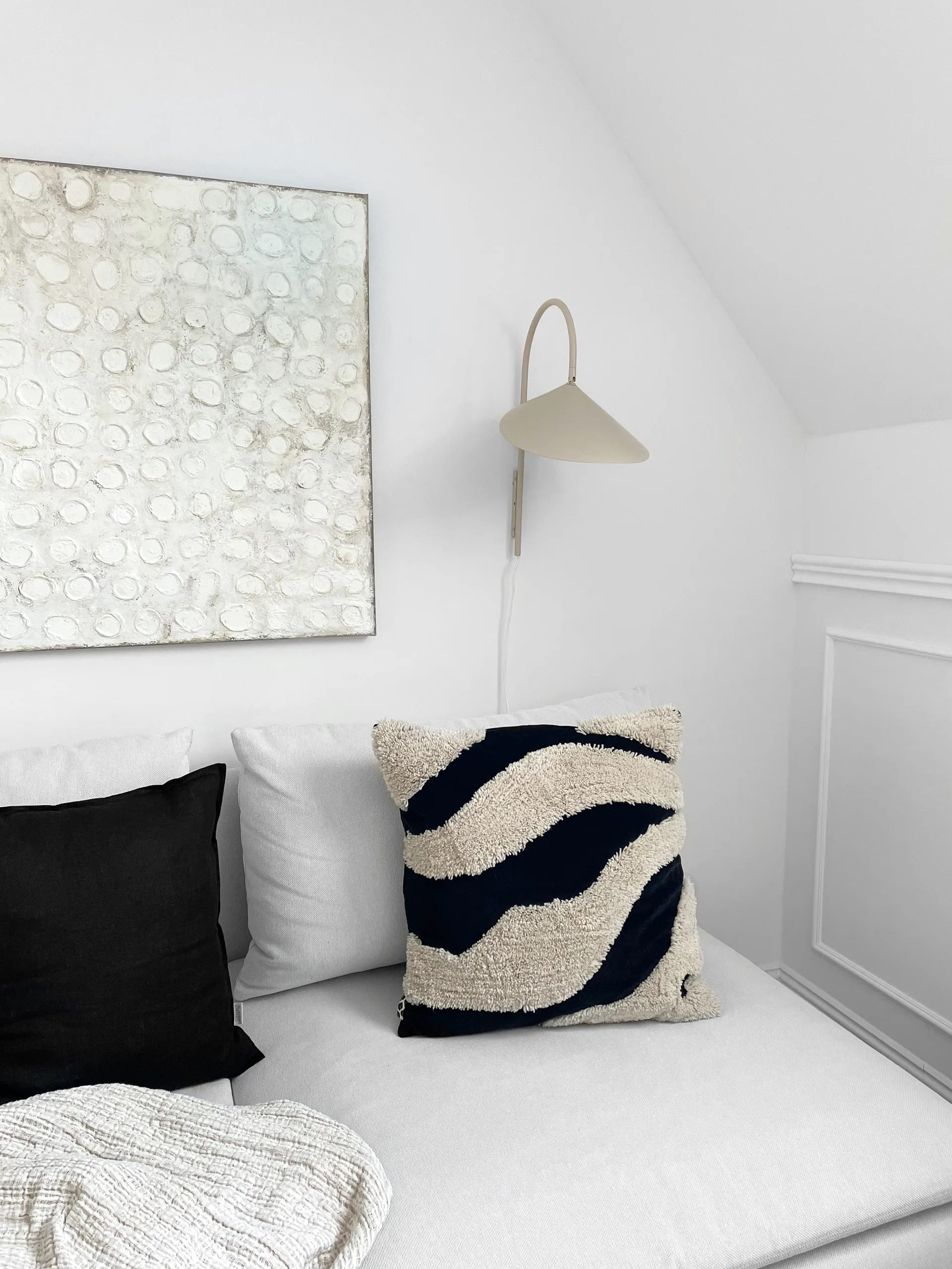 Housse de coussin en lin Calm 50x50 cm, Carbon Scandi Living