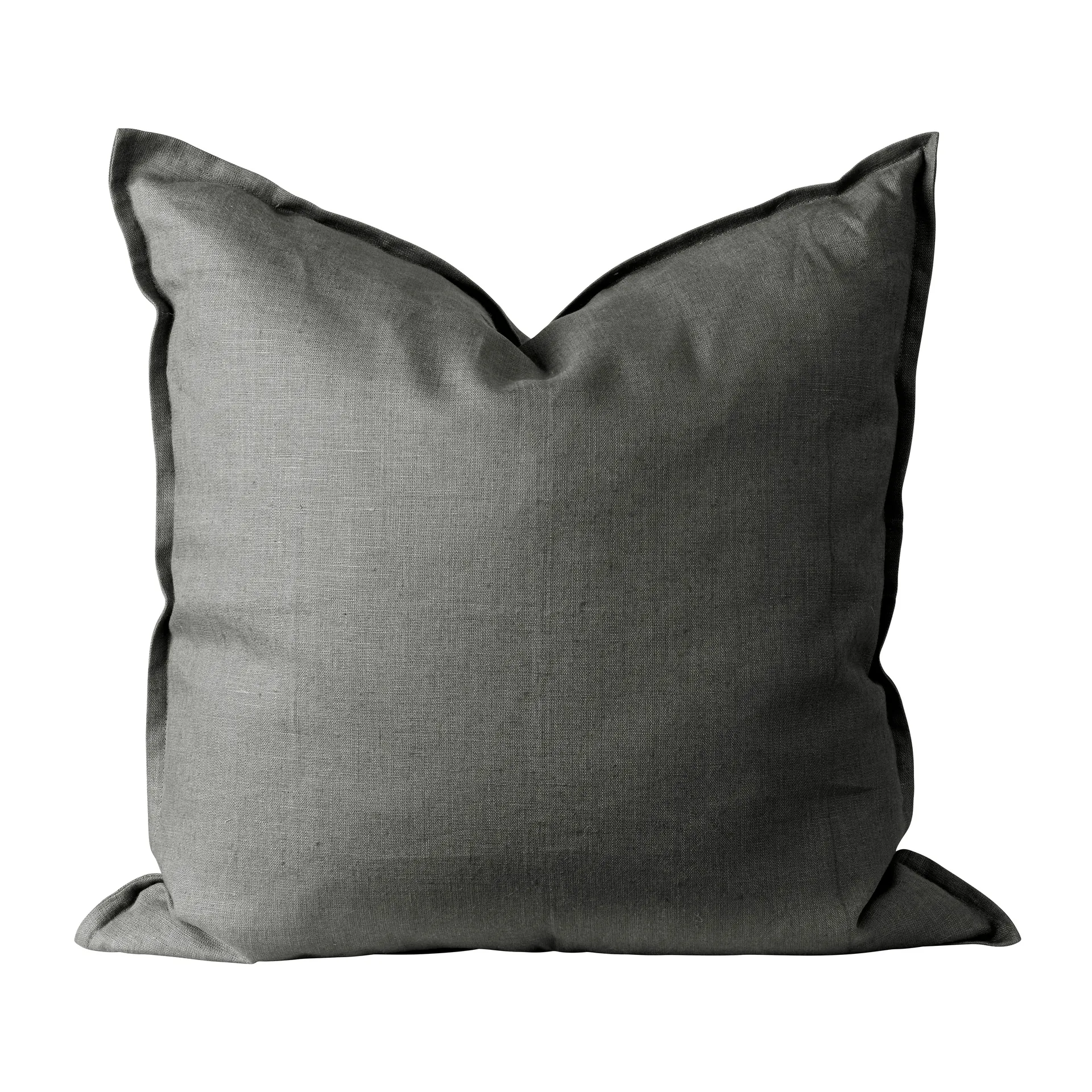Housse de coussin en lin Calm 50x50 cm, Charcoal  Scandi Living