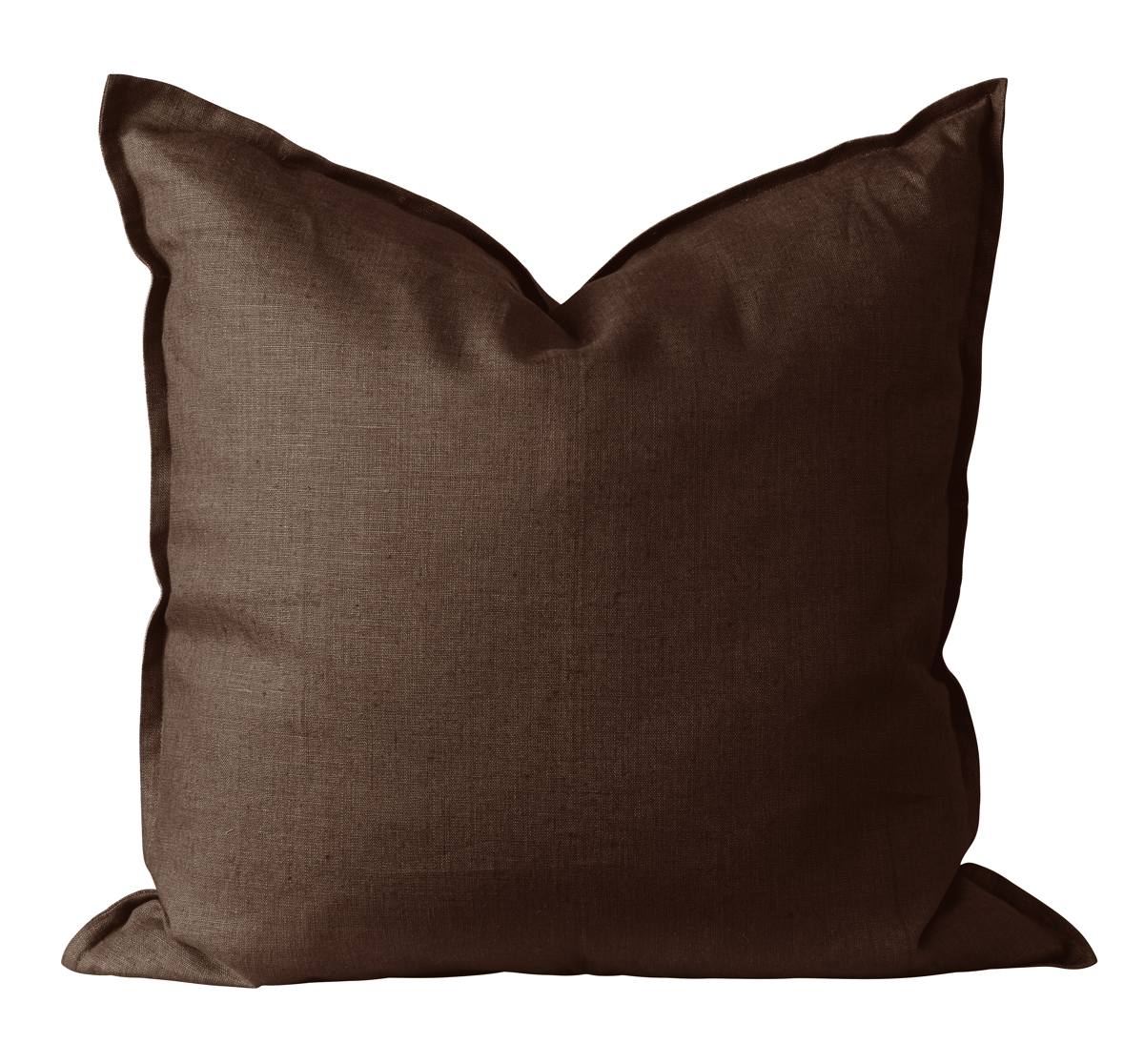 Scandi Living Housse de coussin en lin Calm 50x50 cm Chocolate Brown