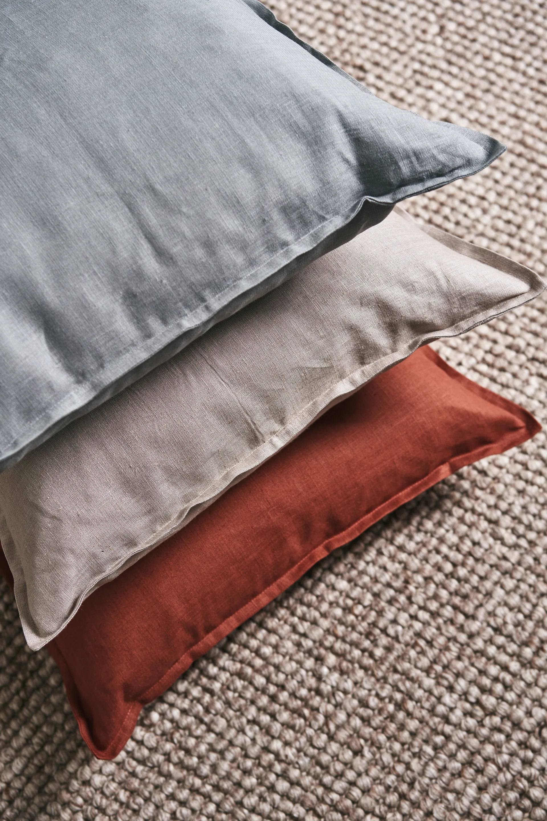 Housse de coussin en lin Calm 50x50 cm, Rust Scandi Living