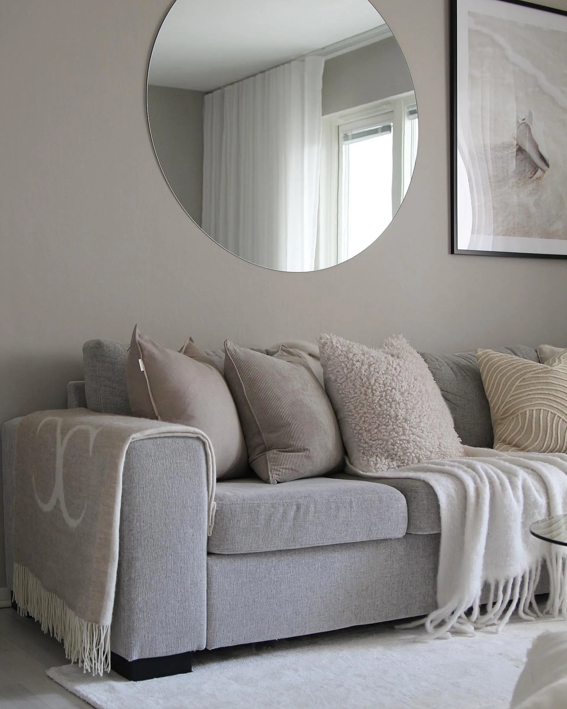 Housse de coussin en lin Calm 50x50 cm, Sable  Scandi Living