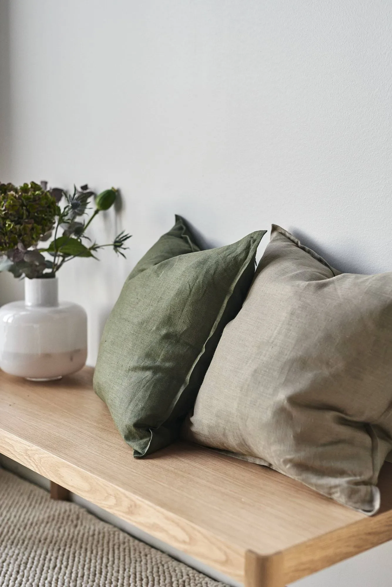 Housse de coussin en lin Calm 50x50 cm, Sable  Scandi Living