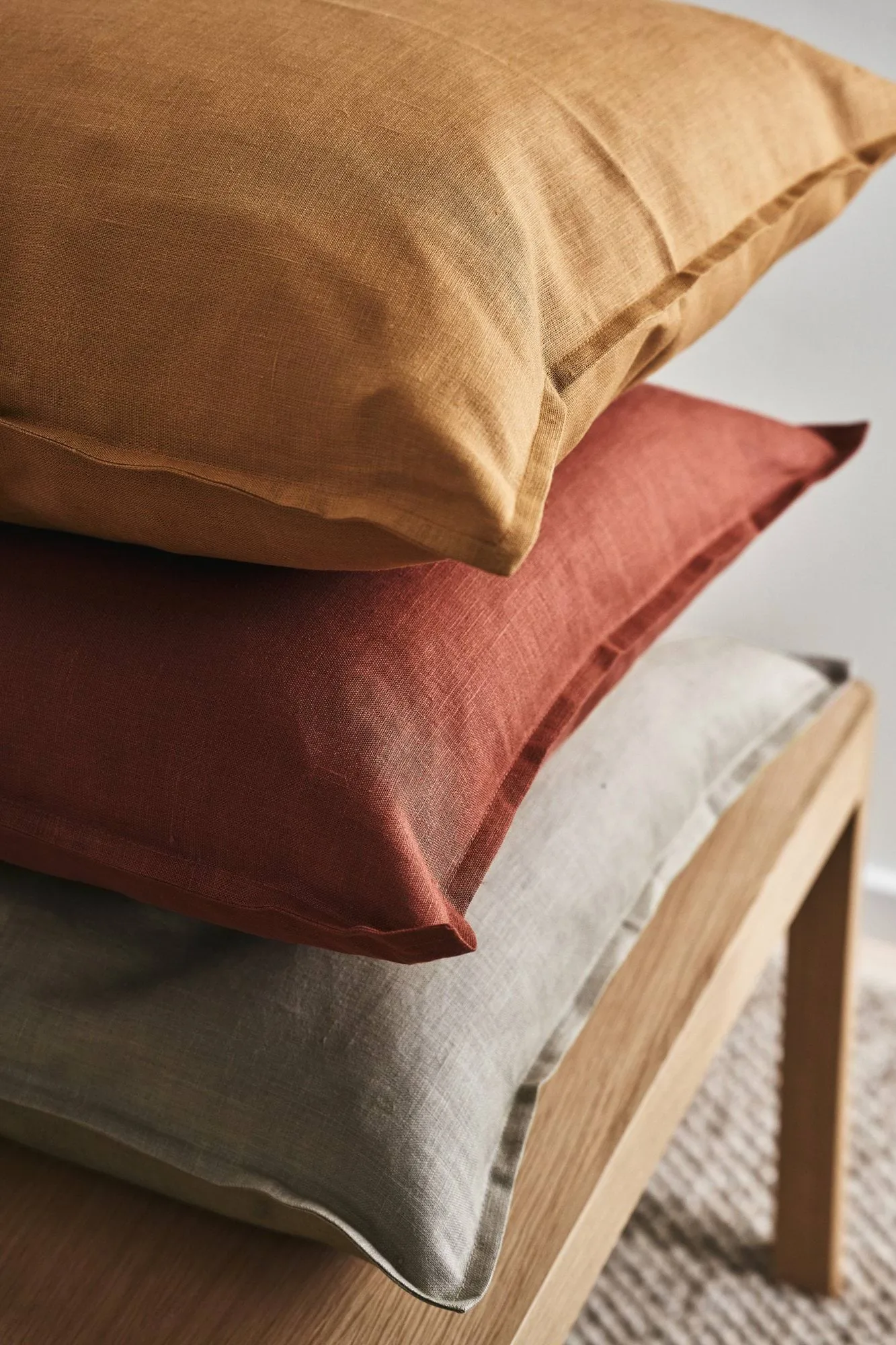 Housse de coussin en lin Calm 50x50 cm, Sable  Scandi Living