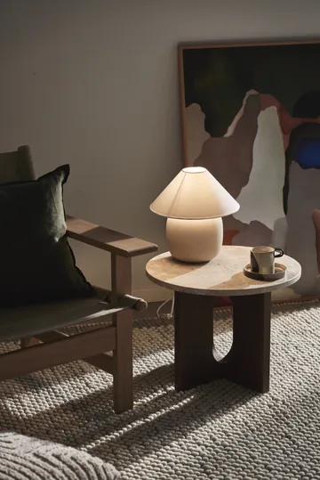 Lampe de table Boulder 29 cm beige-white - Scandi Living