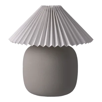 Lampe de table Boulder 29 cm grey-pleated white - undefined - Scandi Living