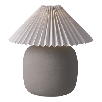 Lampe de table Boulder 29 cm grey-pleated white - undefined - Scandi Living