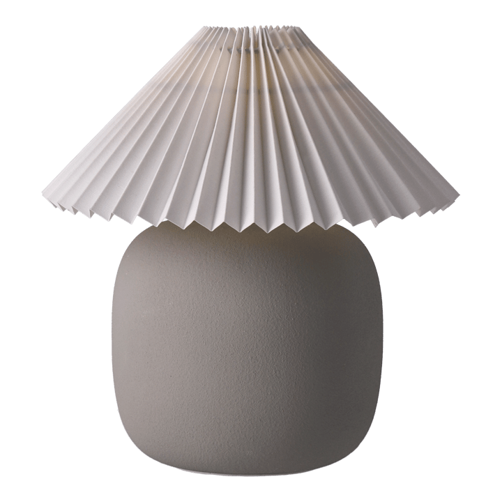 Lampe de table Boulder 29 cm grey-pleated white Scandi Living